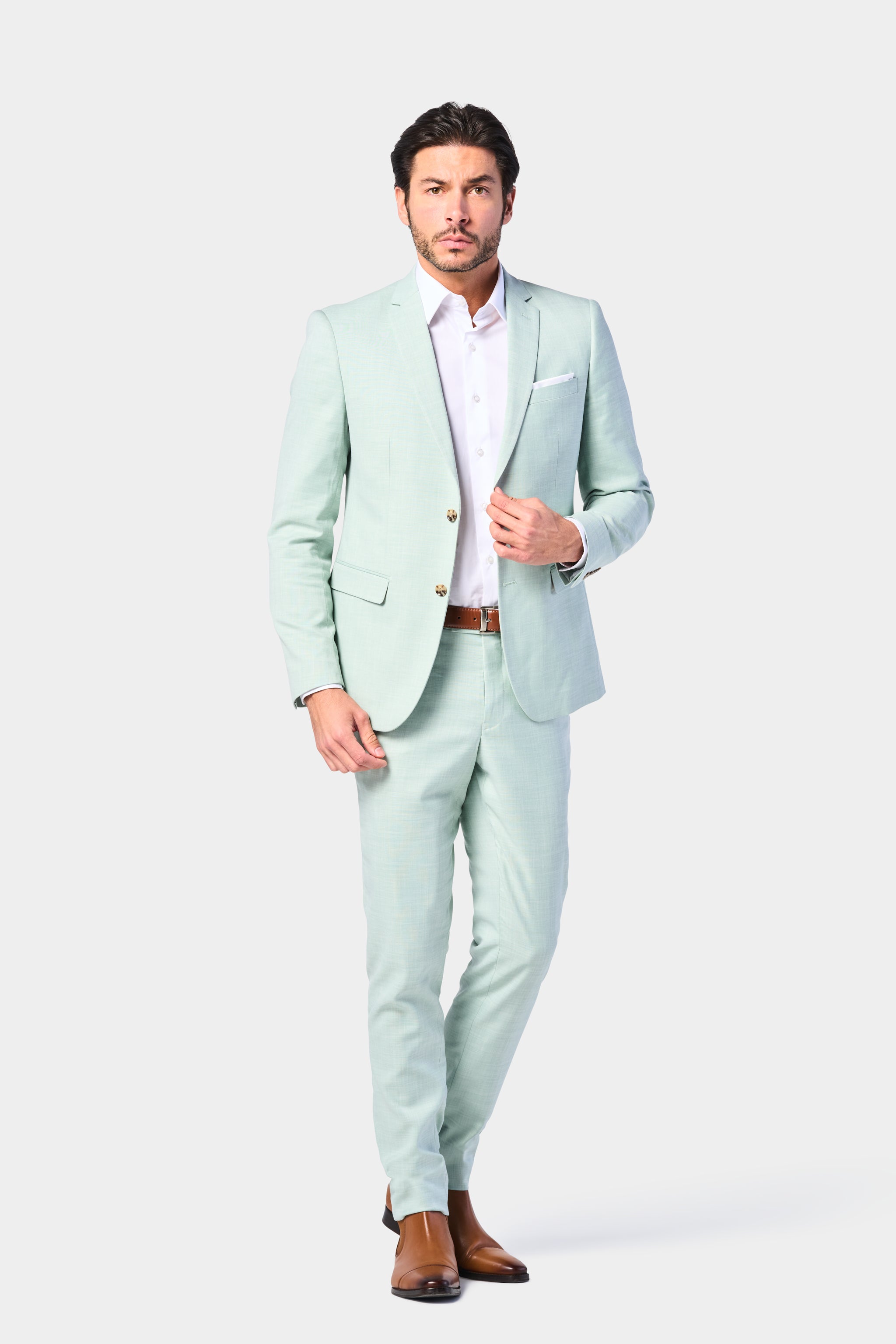 Salmon Pink 2 Button Suit, Suits Starting At $199